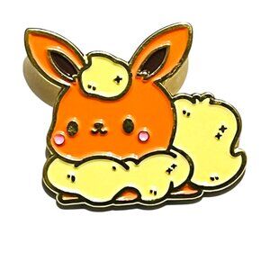 Pokemon Inspired Flareon Cute Fan Made Enamel Pin Collectible